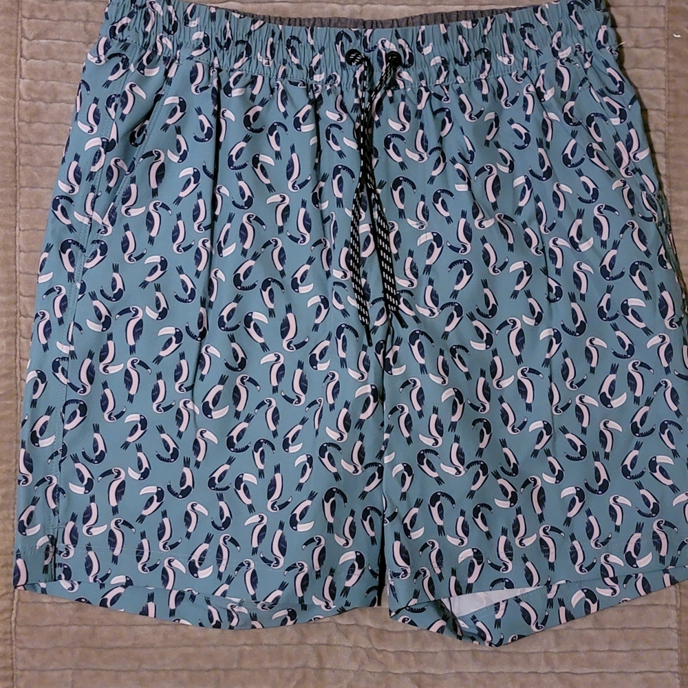 Hurley Penguin Patterned Swim Trunks